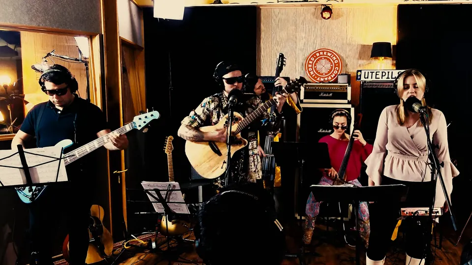 Tori Holub and her band performing A Day in the Life at Greenway Studios